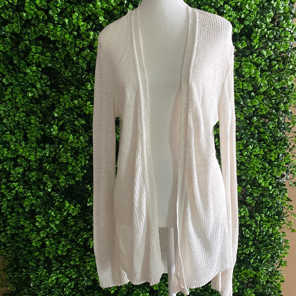 Express Bell Sleeve Cardigan- White